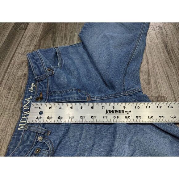 (3/$35) Merona Womens Size 6 R Pockets Fit 1 Cropped Denim Blue Jeans - Picture 10 of 11